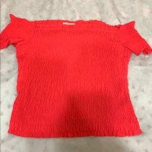 Off the shoulder rouched top